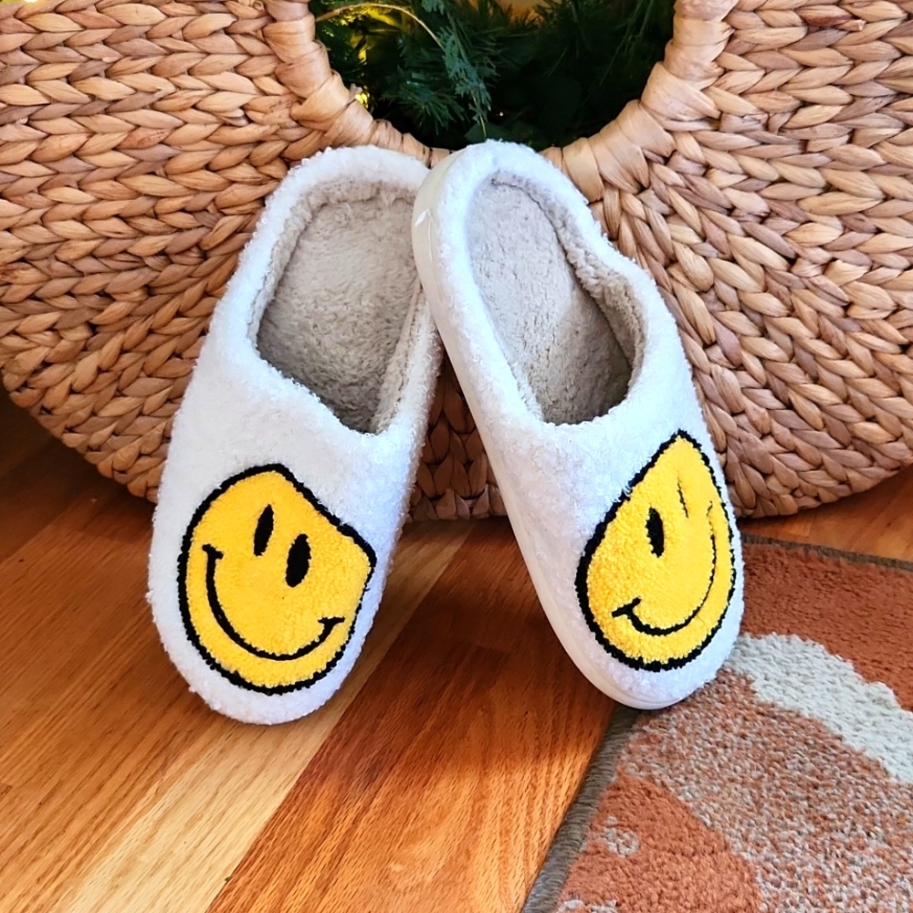 Smiley face slippers